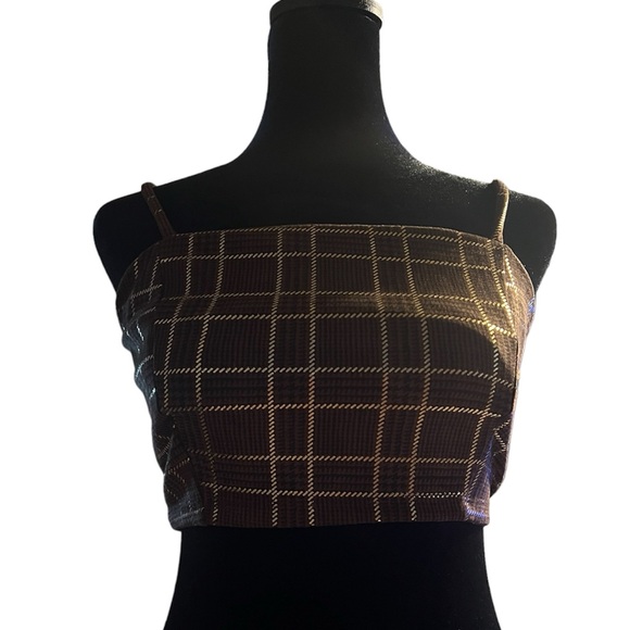 iris Tops - Iris brown and gold crop top size small